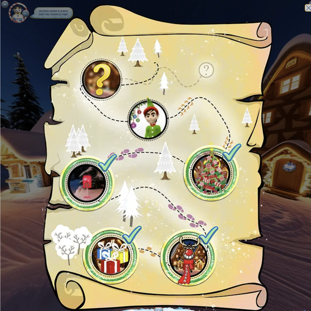 Hľadanie strateného Mikuláša (6 - 8 rokov): interaktívna rodinná hra